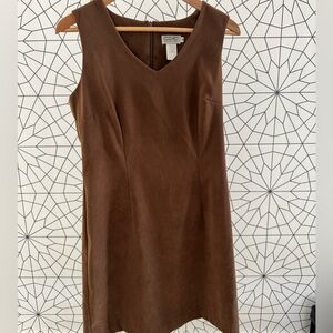 CDC Studio Brown Faux Suede Sleeveless